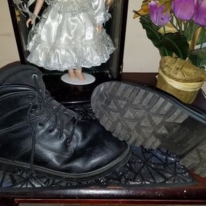 Men's black work boots